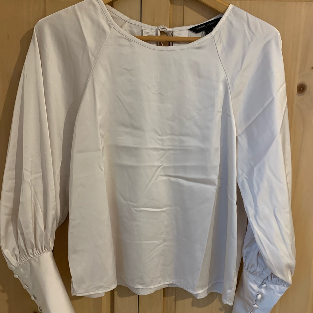 Banana Republic Cream Silk Blouse